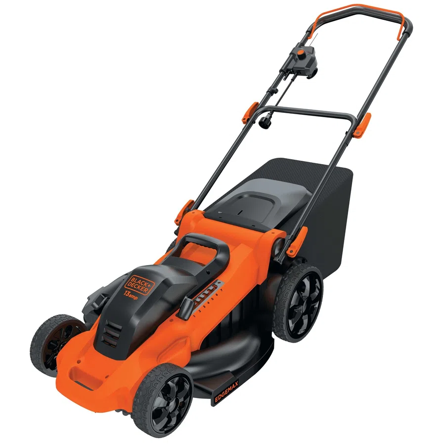 BLACK+DECKER MM2000 corded electric lawn mower with grass collection bag
