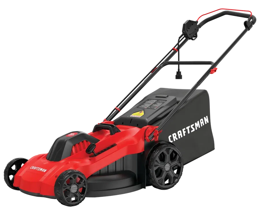 CRAFTSMAN CMEMW213 corded electric lawn mower with grass collection bag