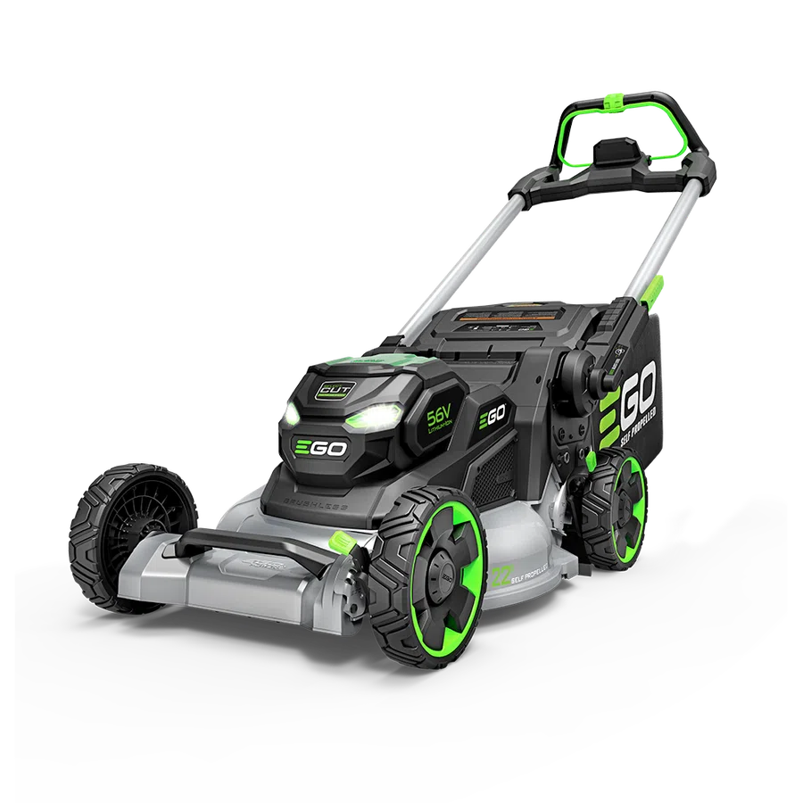 EGO LM2206SP aluminum-deck self-propelled lawn mower with grass collection bag
